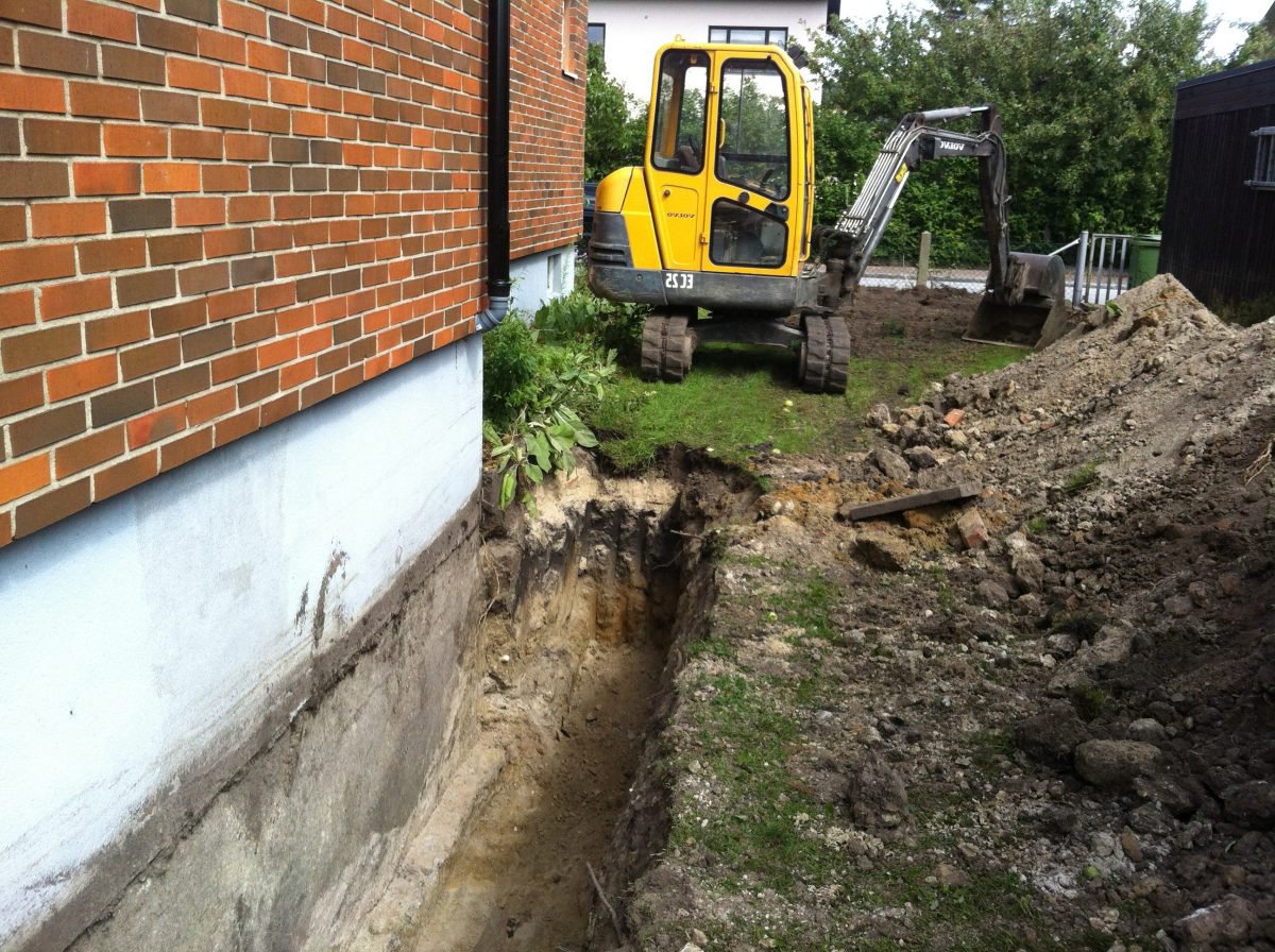 8. Dranering Isolera husgrund och kallare Upplands Vasby Stockholm